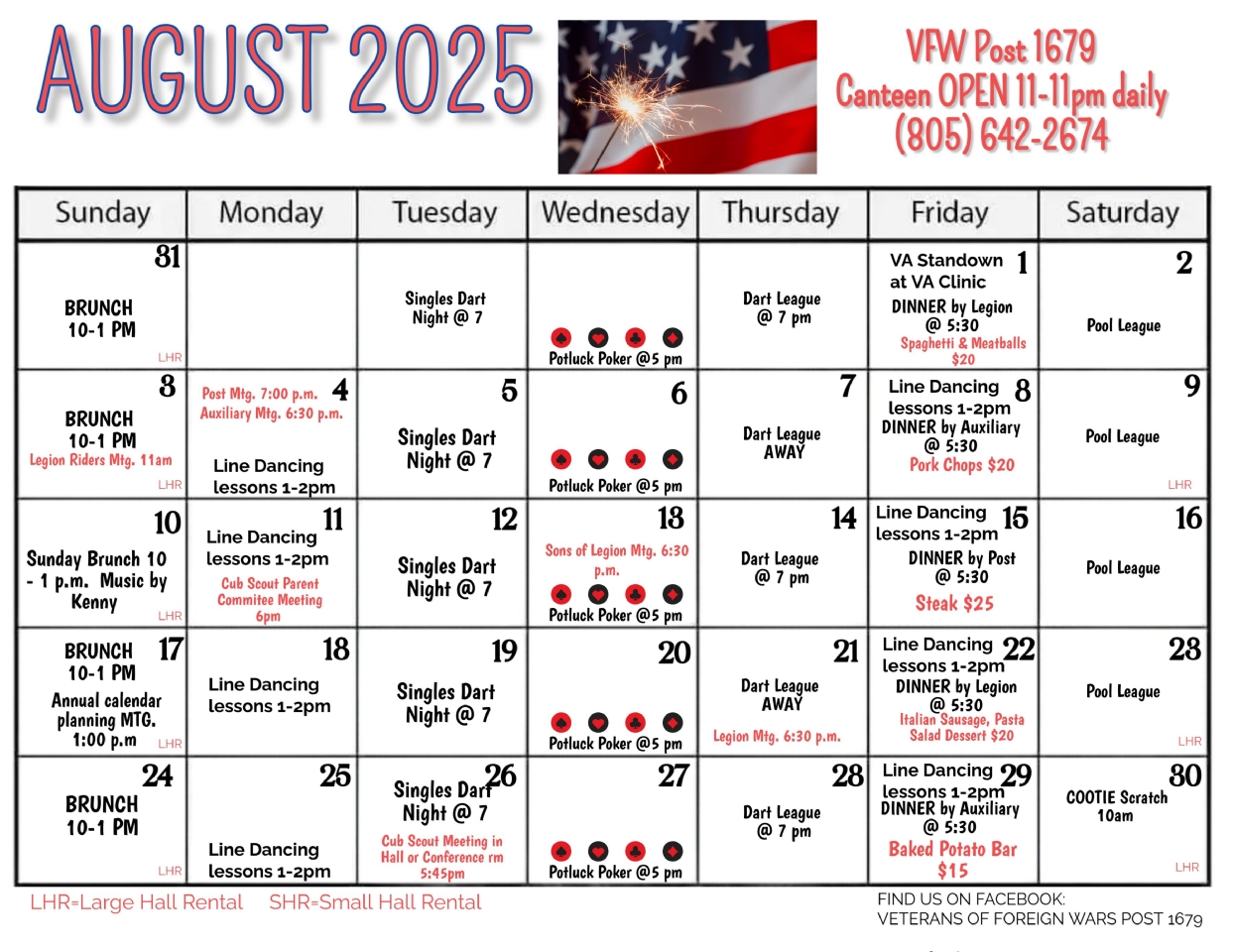August Calander
